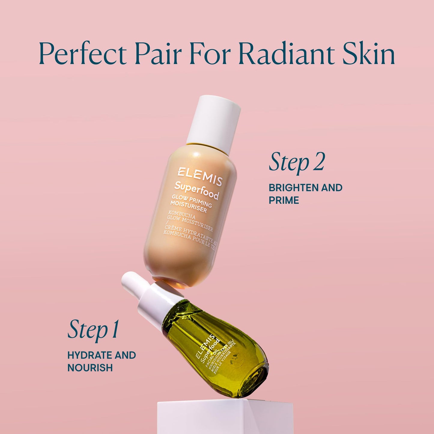 ELEMIS Superfood Glow Priming Moisturizer 60ml – Radiance-Boosting Daily Moisturizer & Face Primer for Glowing Skin