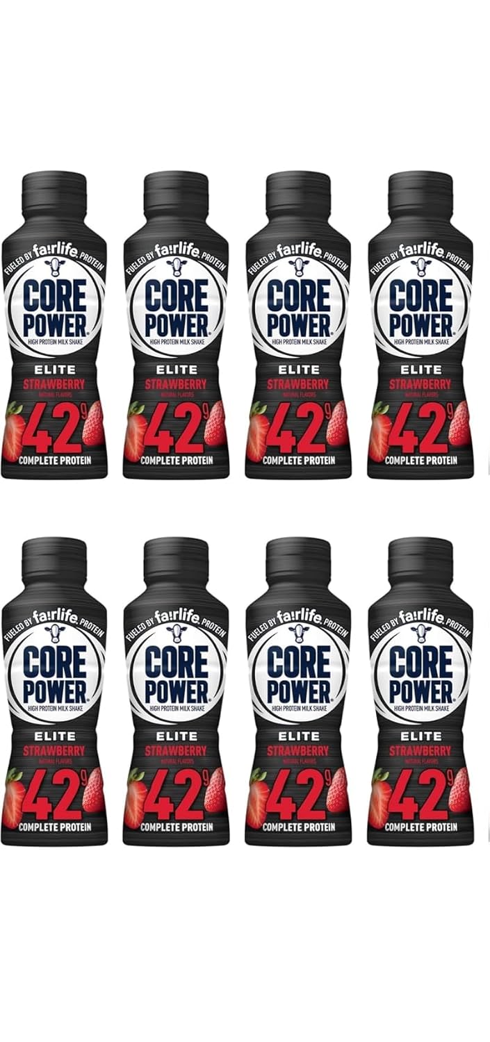 Baxter Expresss Fairlife Core Power' Strawberry (8 Pack) High Protein Milk Shakes 42g - 14 Fl Oz Sports Nutrition