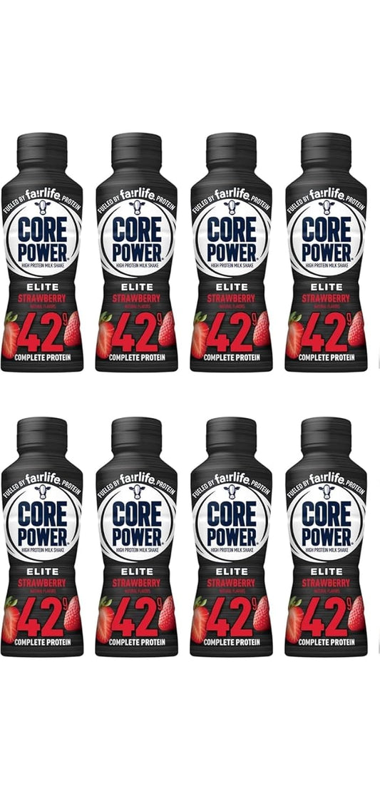 Baxter Expresss Fairlife Core Power' Strawberry (8 Pack) High Protein Milk Shakes 42g - 14 Fl Oz Sports Nutrition
