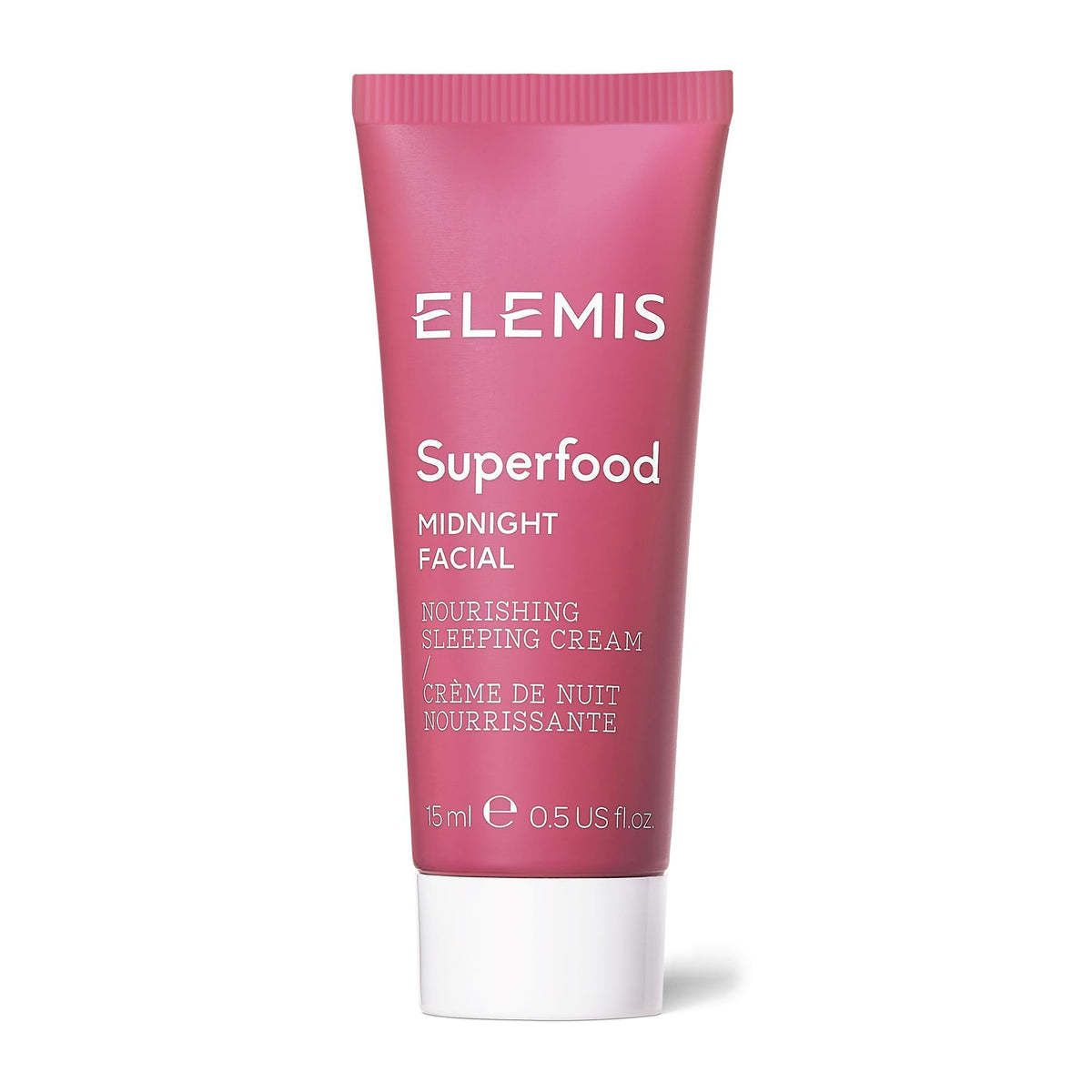 ELEMIS Superfood Midnight Facial - Lightweight Overnight Facial Cream, Prebiotic-Infused Hydrating Gel, Camu Camu Moisturizer, Omega Rich Night Cream -Travel Size, 15ml
