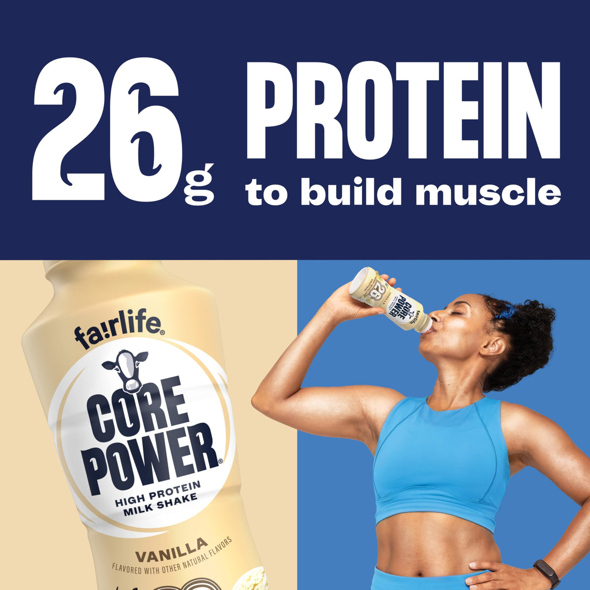 Core Power Protein Shake, Chocolate, 26g Bottle, 14oz, 12 Pack