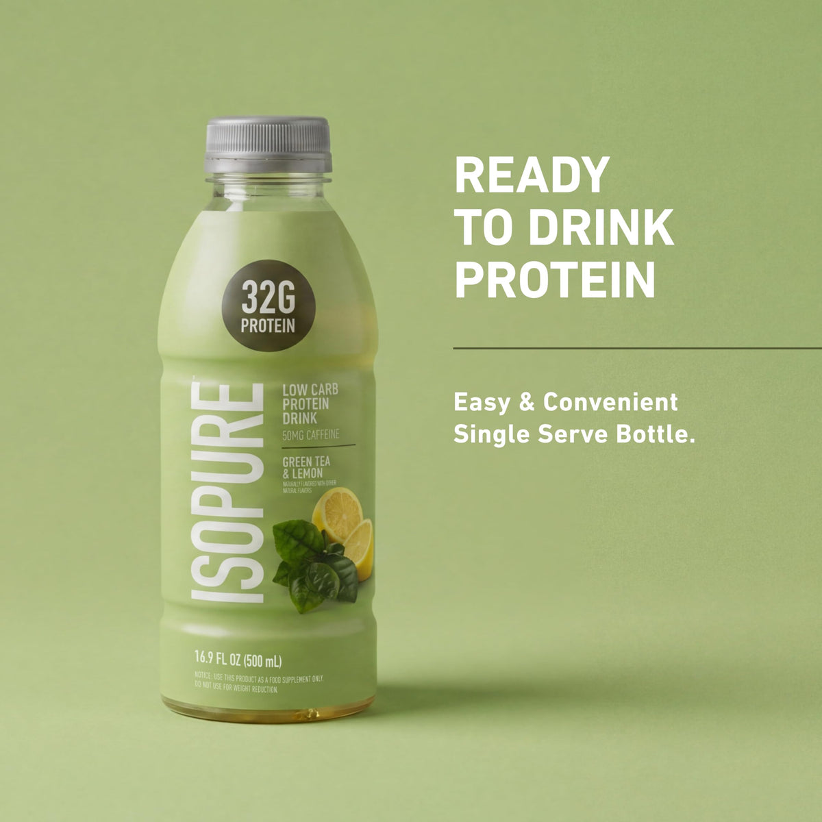 Isopure Zero Carb Clear Protein Drink, Apple Melon 12 Count