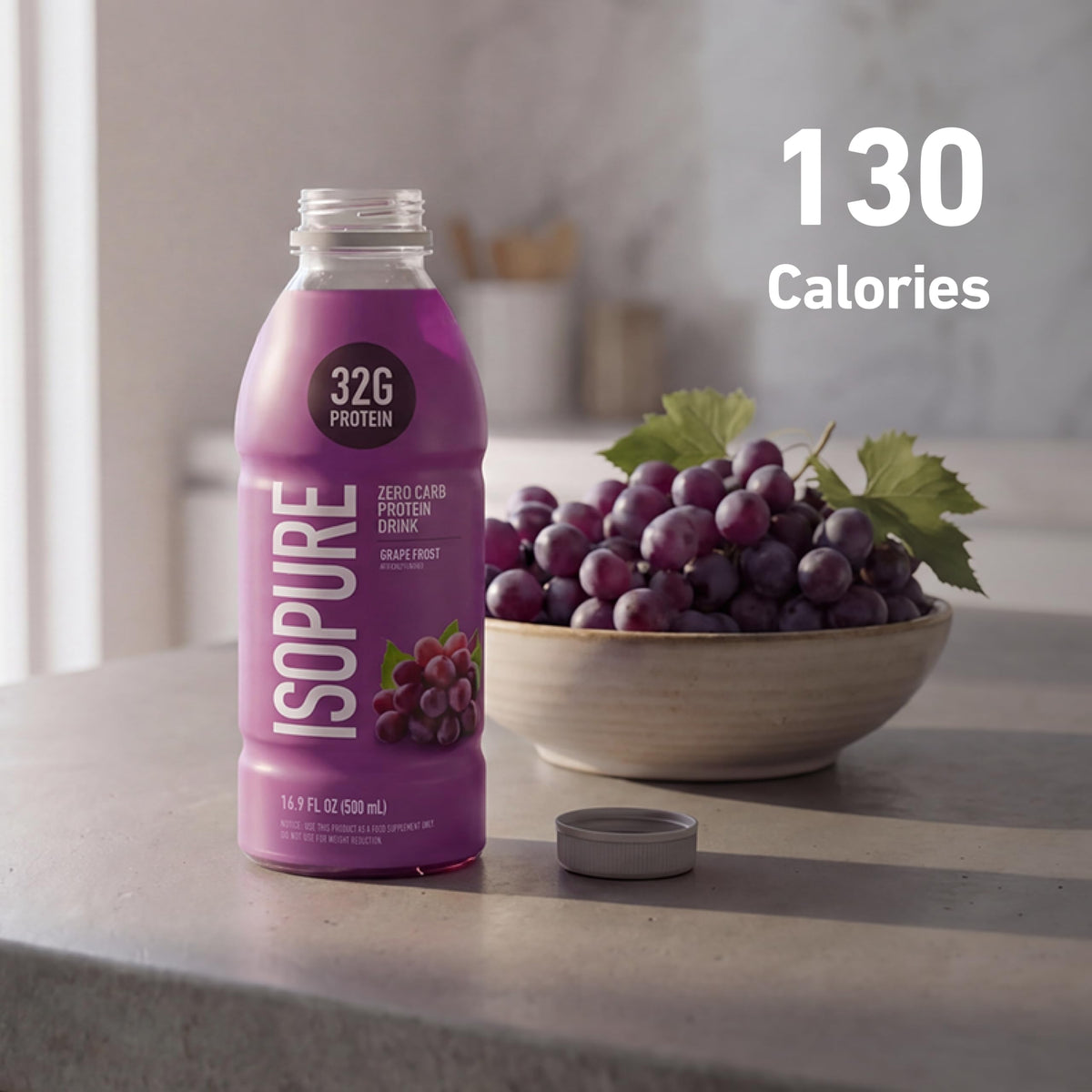 Isopure Zero Carb Clear Protein Drink, Apple Melon 12 Count
