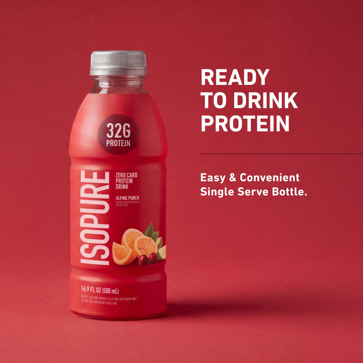 Isopure Zero Carb Clear Protein Drink, Apple Melon 12 Count