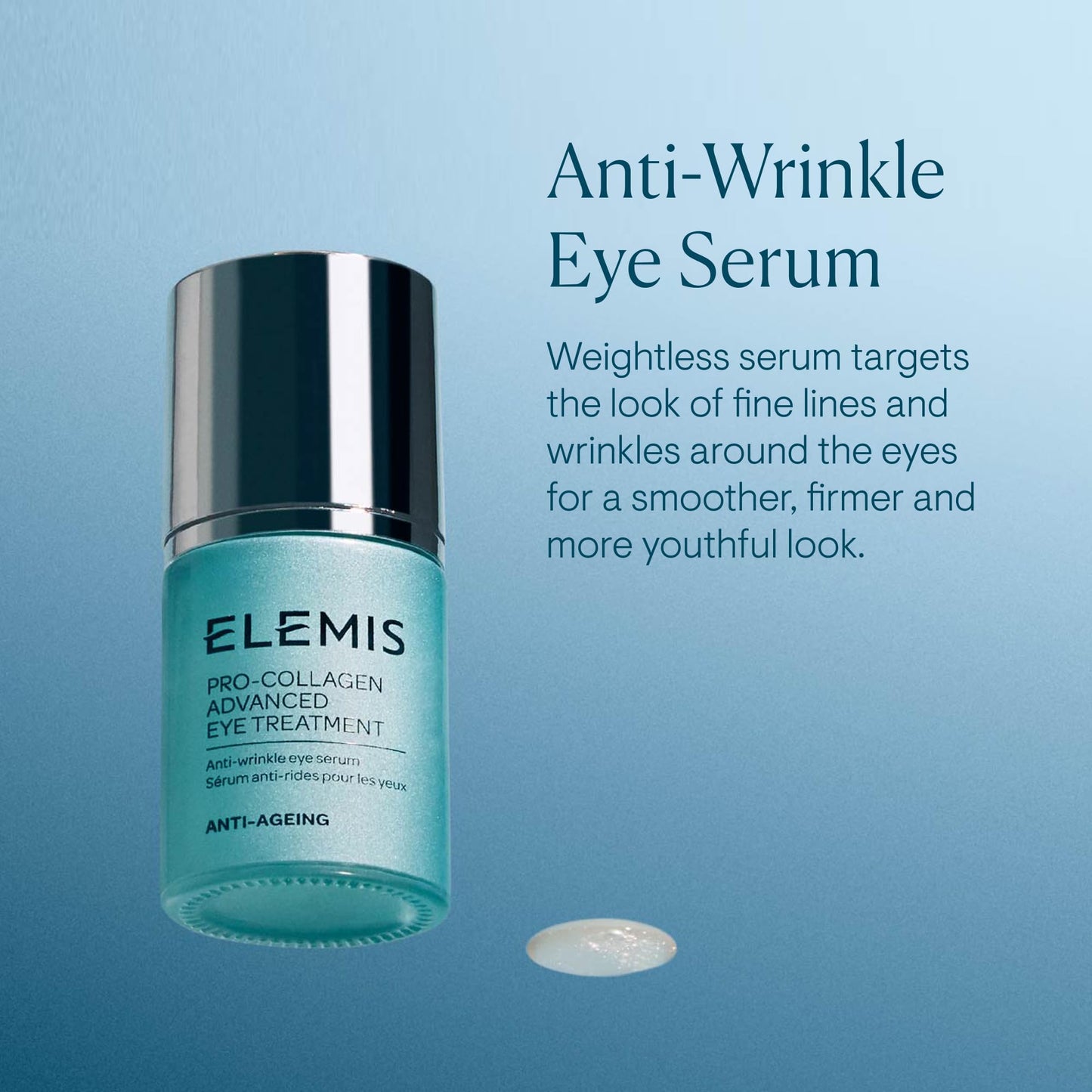 ELEMIS Pro-Collagen Advanced Eye Treatment, 15ml – Lightweight Daily Anti-Wrinkle Eye Serum, Firm, Smooth & Deeply Hydrate Delicate Skin, Anti-Aging Serum, Fine Lines and Wrinkles Treatment