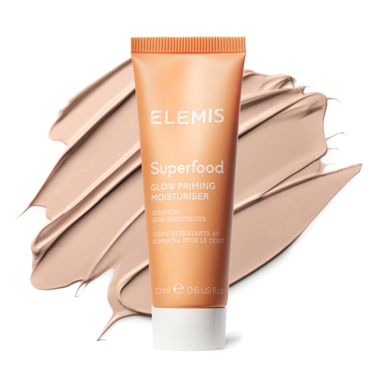 ELEMIS Superfood Glow Priming Moisturizer 20ml – Radiance-Boosting Travel Size Daily Moisturizer & Face Primer for Glowing Skin