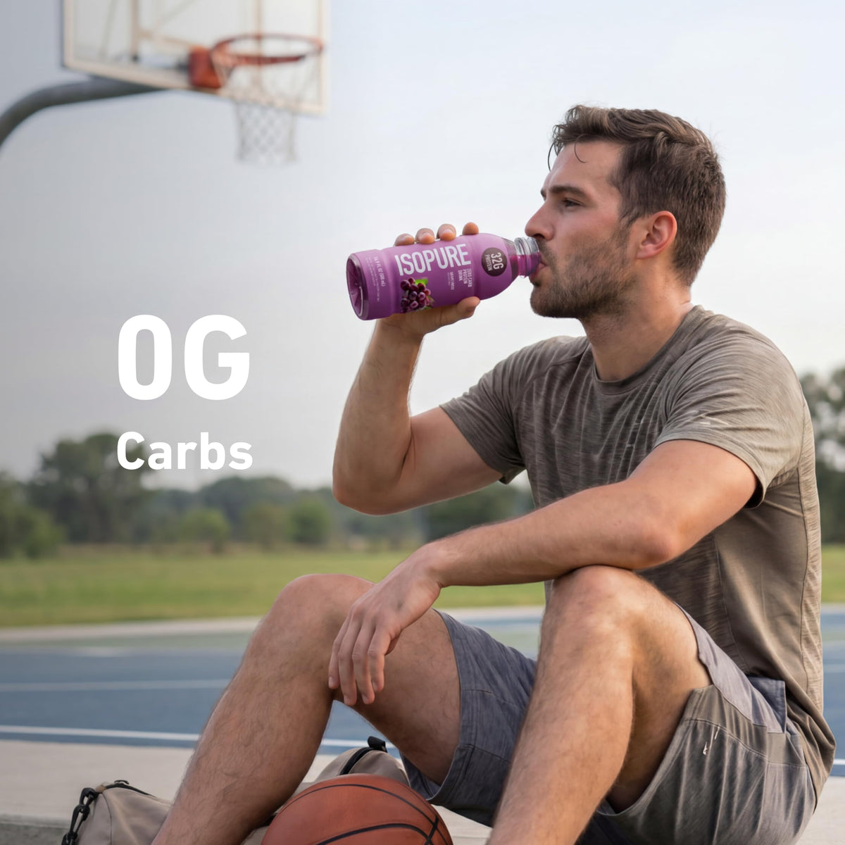 Isopure Zero Carb Clear Protein Drink, Apple Melon 12 Count