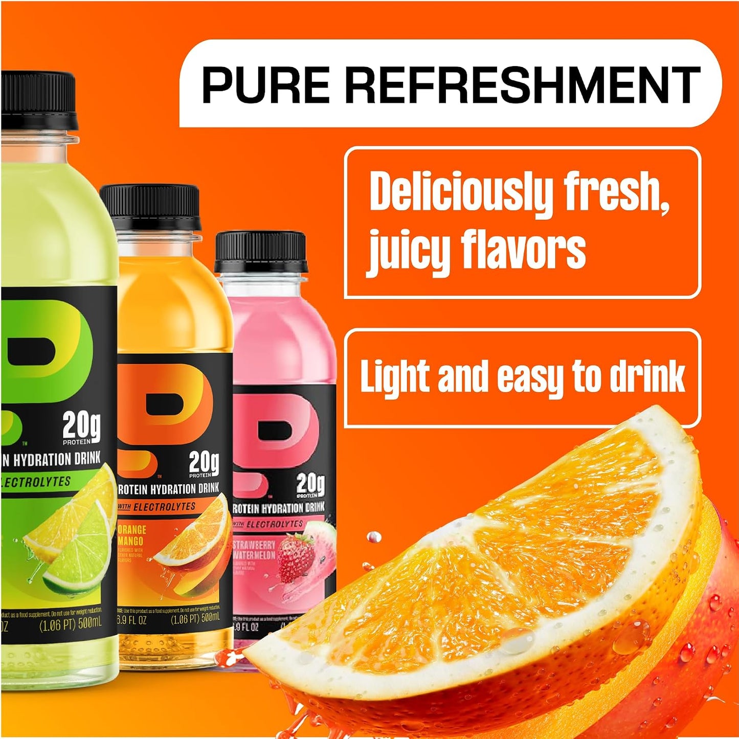 Protein2o Hydration Drink - 2-in-1 Liquid Clear Whey Protein Isolate and Electrolyte Drink - 20g Protein, Vitamins B5, B6 - Post-Workout Recovery - 16.9 Fl Oz - 12 Count Mixed Berry