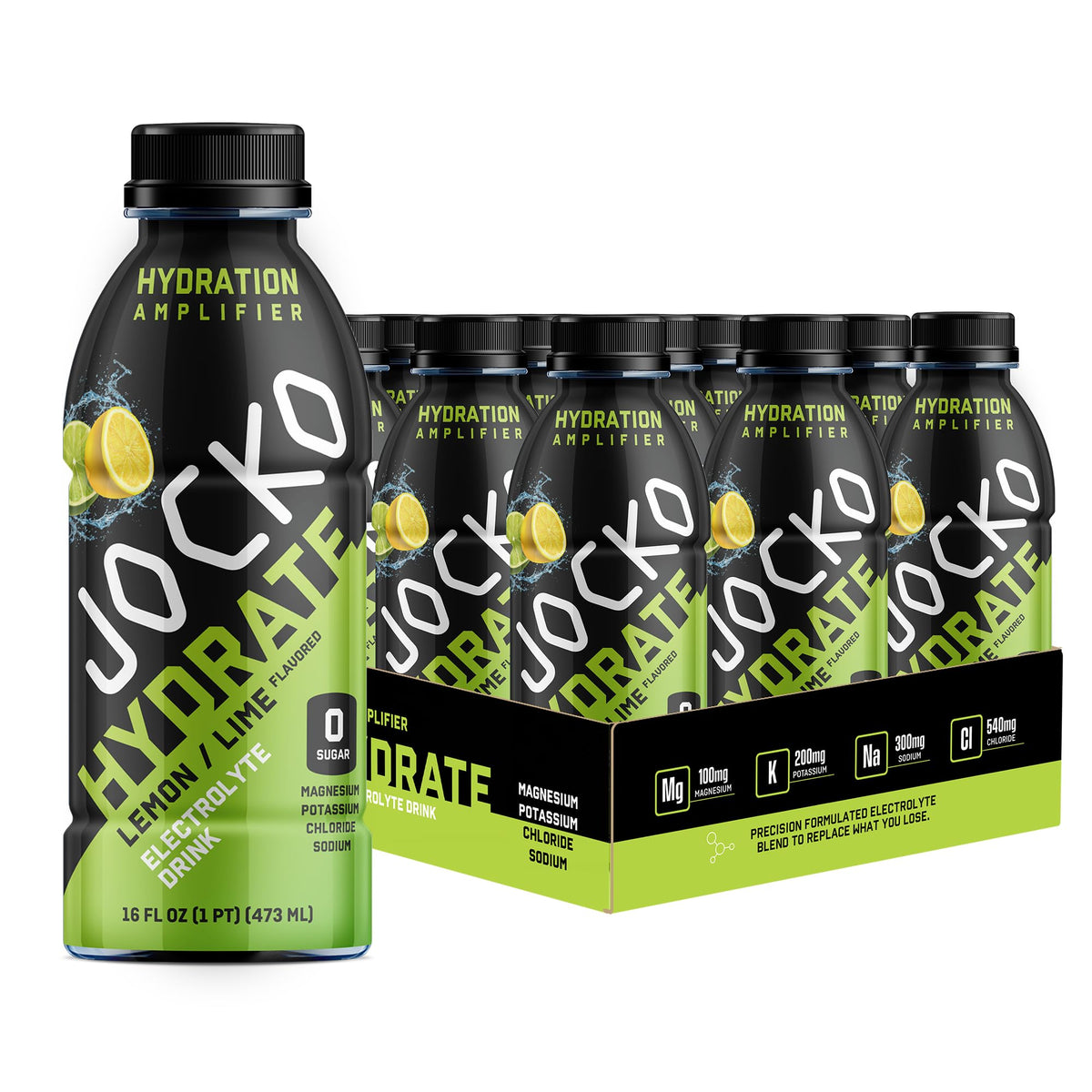 Jocko Fuel Hydrate Electrolytes Drink, Blue Raspberry, 16 oz | 12 Pack