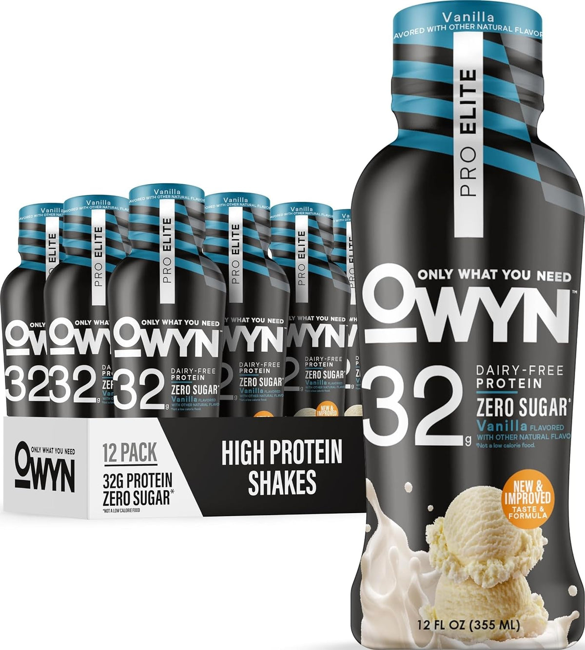 OWYN Only What You Need 32g Pro Elite Vanilla Flavored Protein Shake, 12 Ct