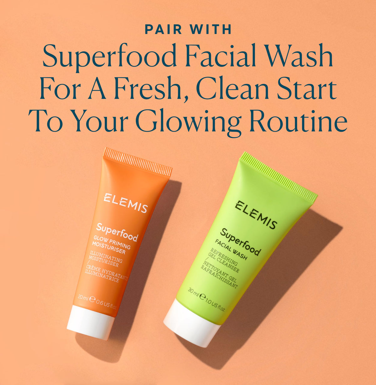 ELEMIS Superfood Glow Priming Moisturizer 20ml – Radiance-Boosting Travel Size Daily Moisturizer & Face Primer for Glowing Skin