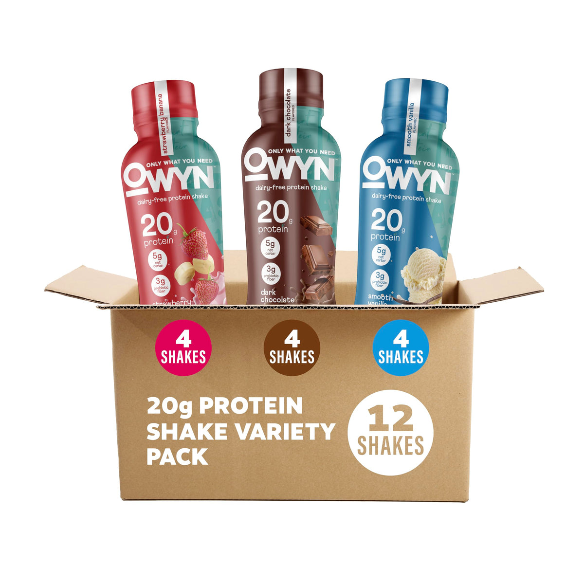 OWYN Only What You Need Smooth Vanilla Flavored 20g Protein Shake, 12 Ct