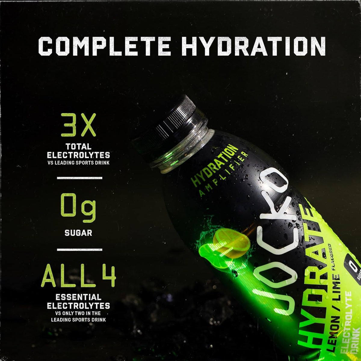 Jocko Fuel Hydrate Electrolytes Drink, Blue Raspberry, 16 oz | 12 Pack